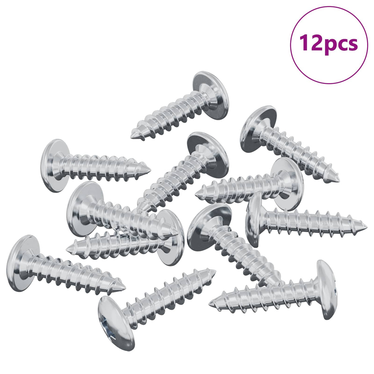 Vidaxl bout 12 st zilver m4 x 16 mm staal