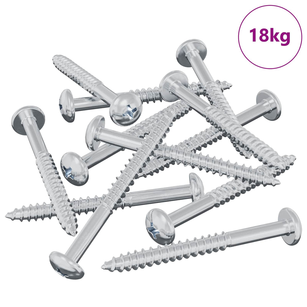 Vidaxl houten schroef 3273 pcs zilver 9,8 x 53 mm staal
