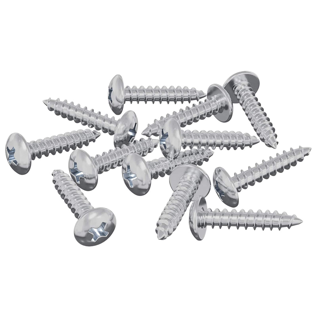 Vidaxl houten schroeven 12 pcs zilver m3,5 x 20 mm staal