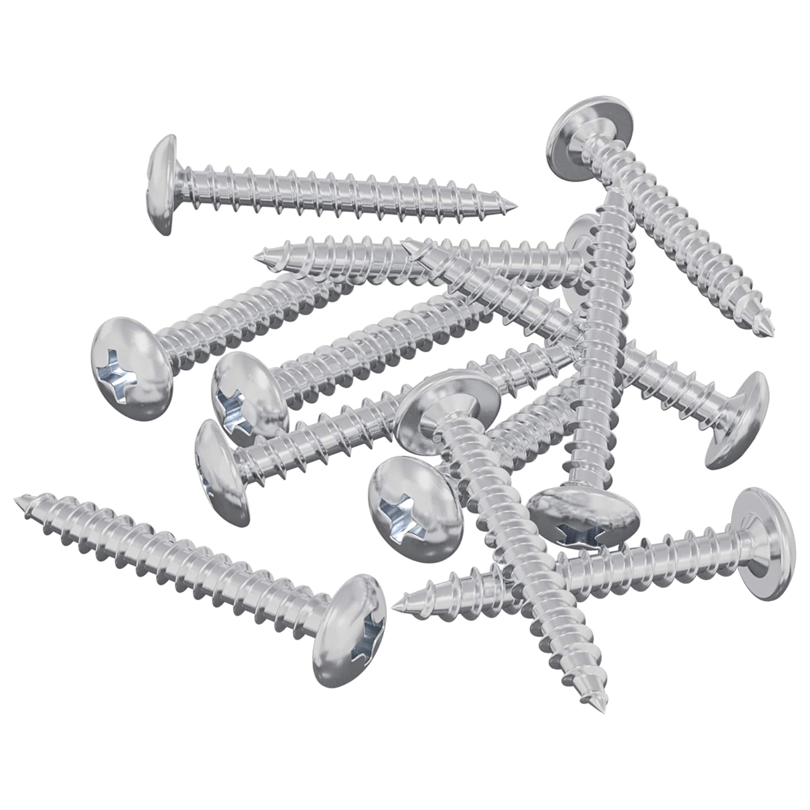Vidaxl houten schroeven 12 pcs zilver m4 x 28 mm staal