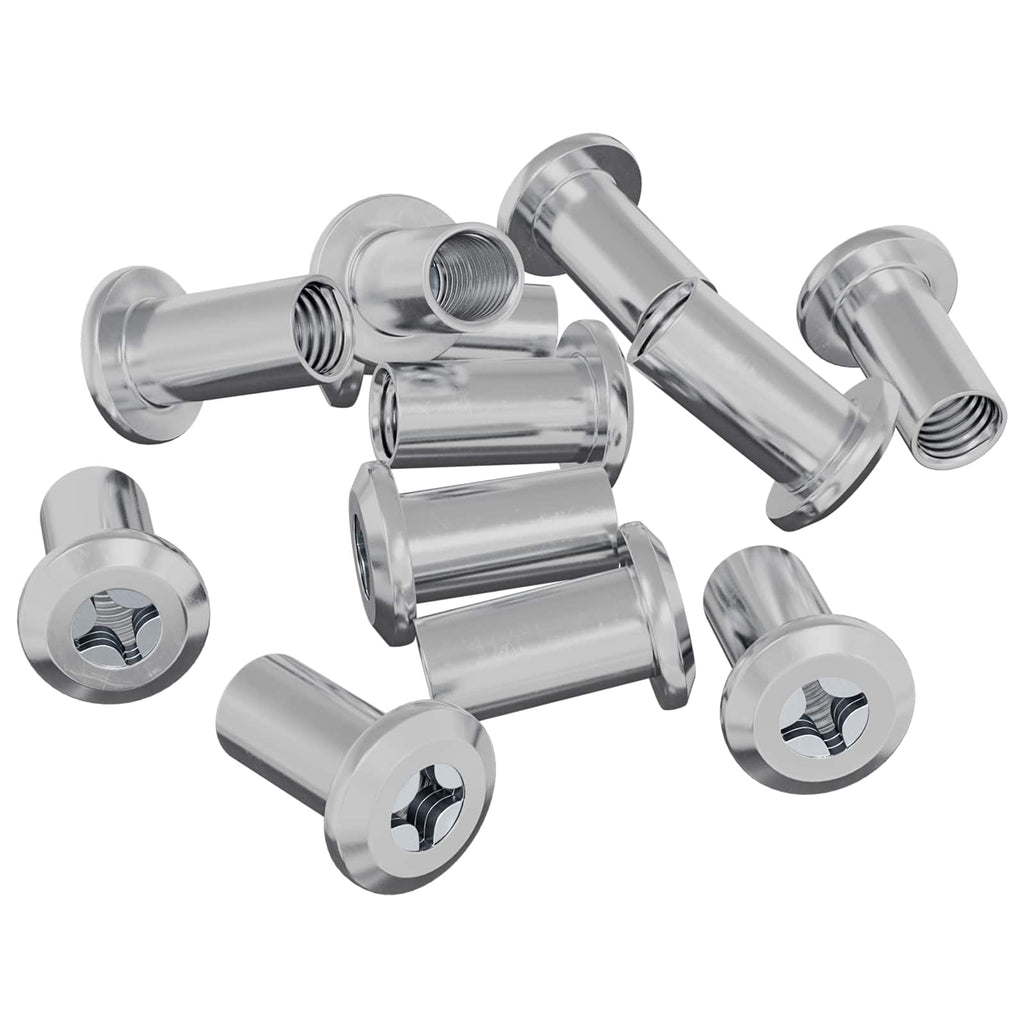 Vidaxl slotmoer 2857 pcs nikkel staal