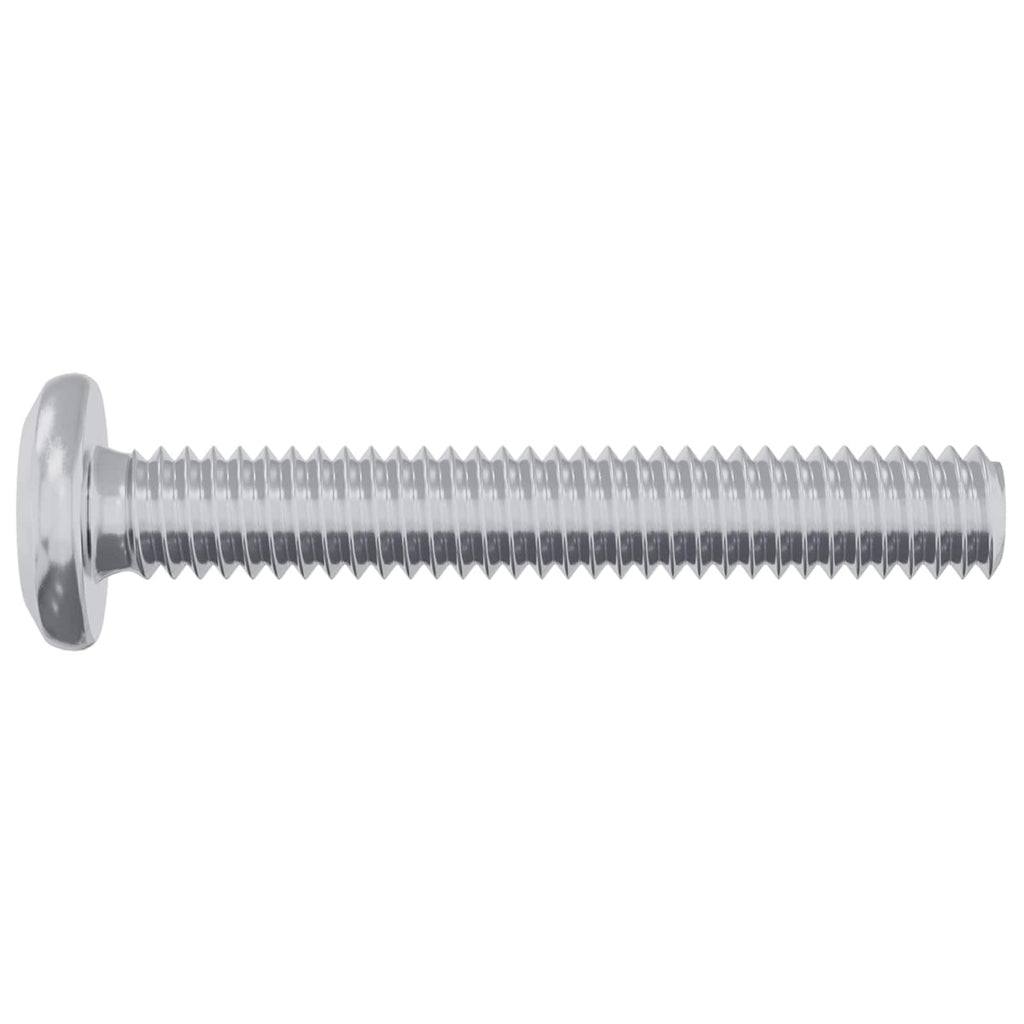 Vidaxl slotschroef effen 12 pcs zilver m6 x 35 mm staal
