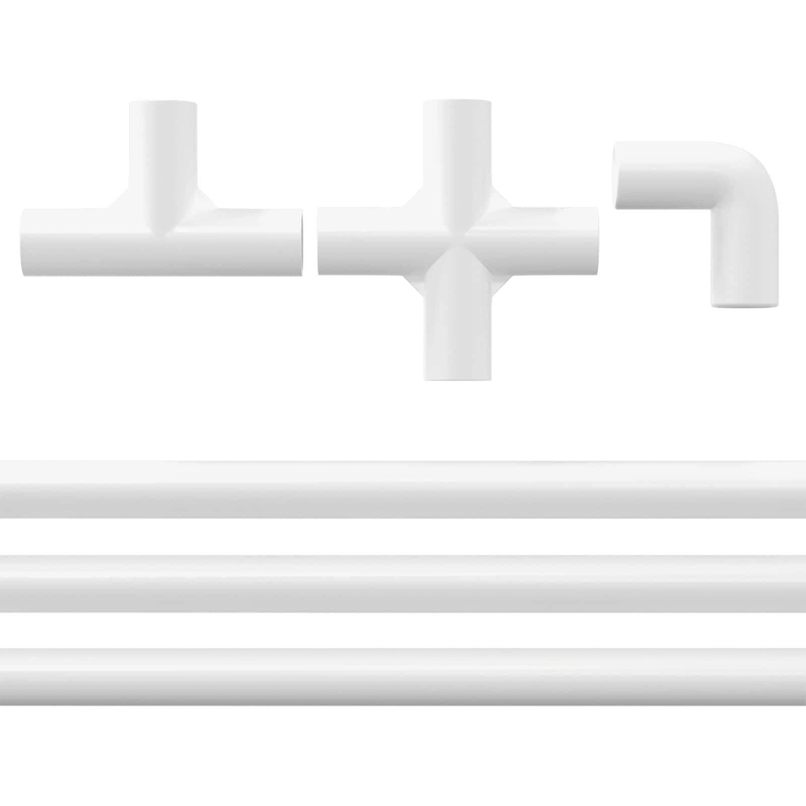 Vidaxl pvc pijp 2 pcs wit 12,2 x 1,8 x 500 mm pp en pe