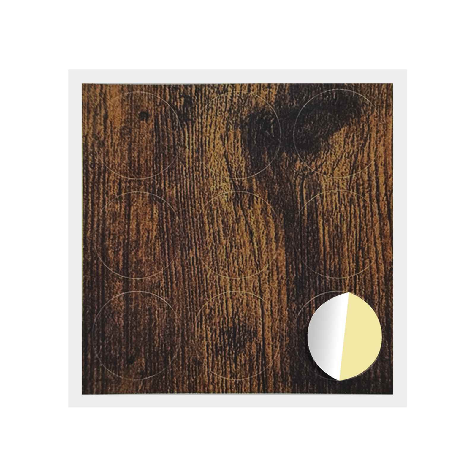 Vidaxl zelfklevende schroefhoes 12 pcs gerookt eiken ø 20 x 0,5 mm