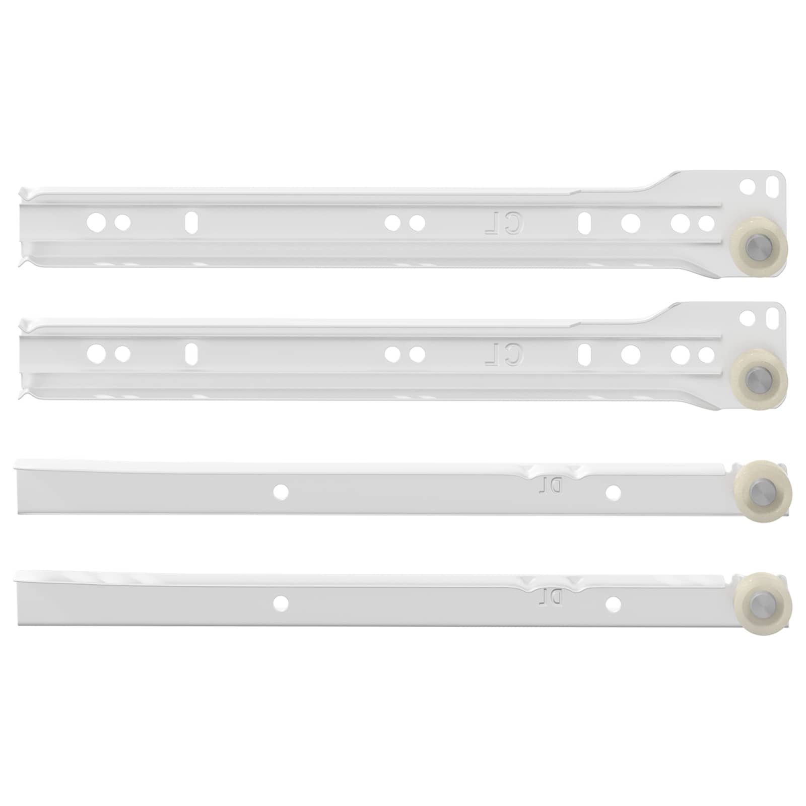 Vidaxl ladegeleider 12 pcs wit 250 mm staal