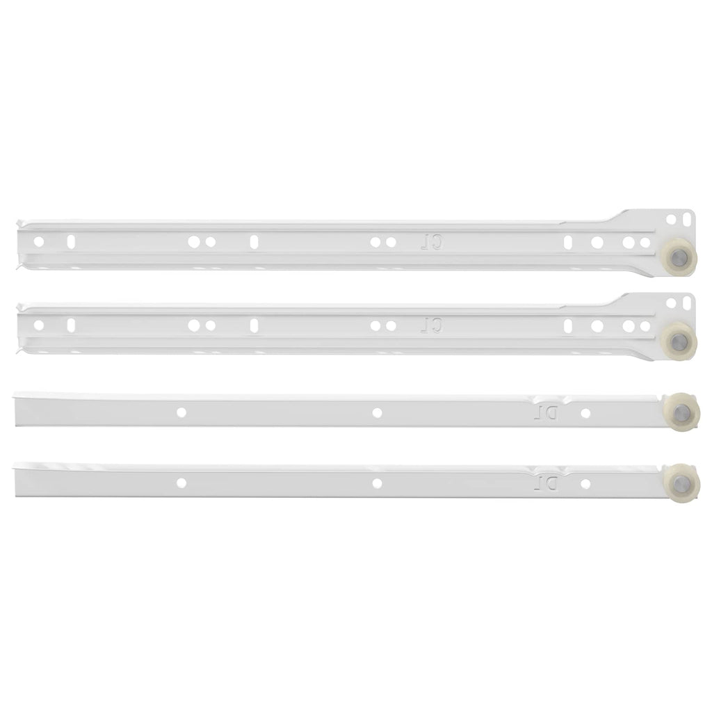 Vidaxl ladegeleider 12 pcs wit 350 mm staal