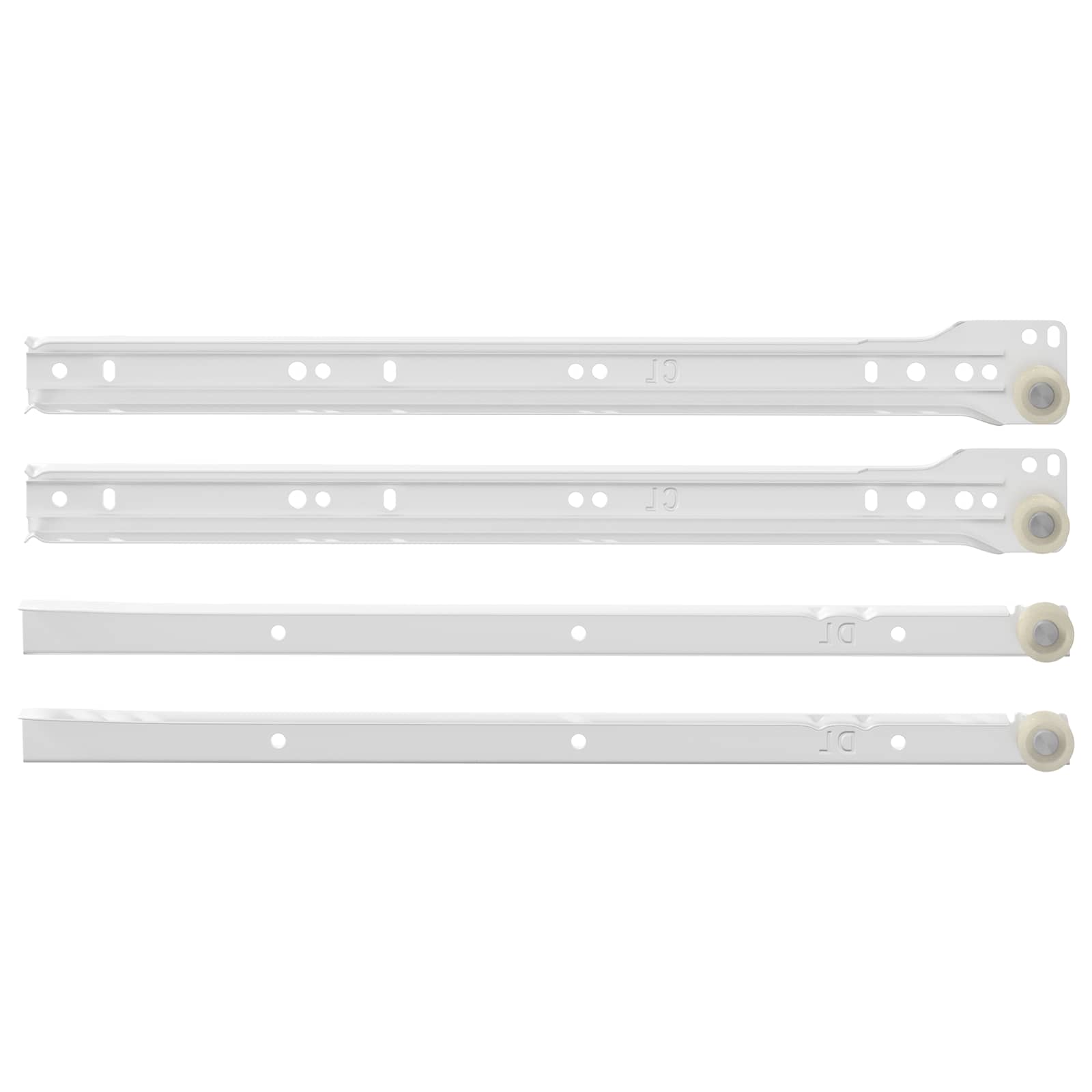 Vidaxl ladegeleider 12 pcs wit 350 mm staal