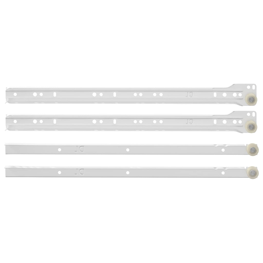Vidaxl ladegeleider 12 pcs wit 400 mm staal