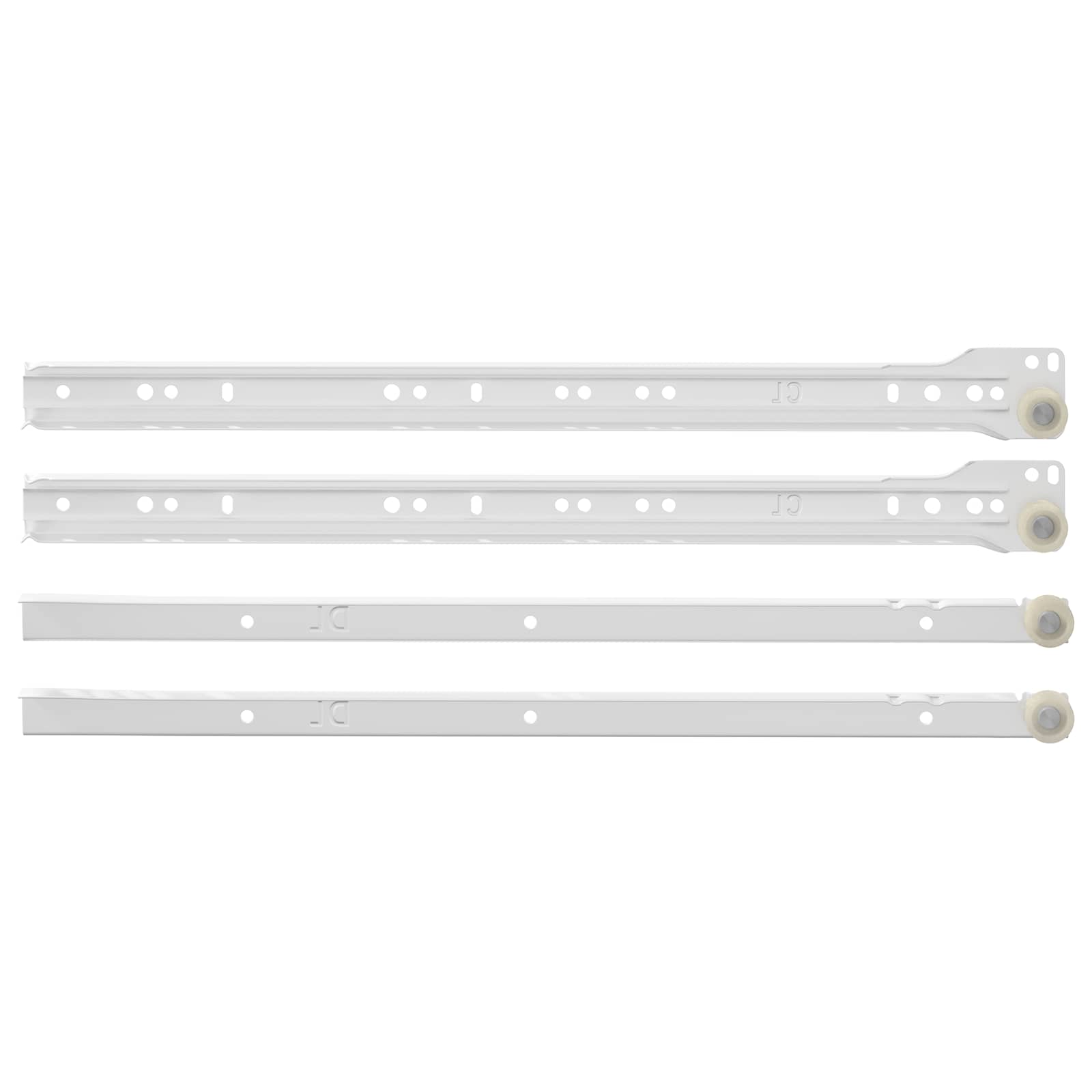 Vidaxl ladegeleider 55 pcs wit staal