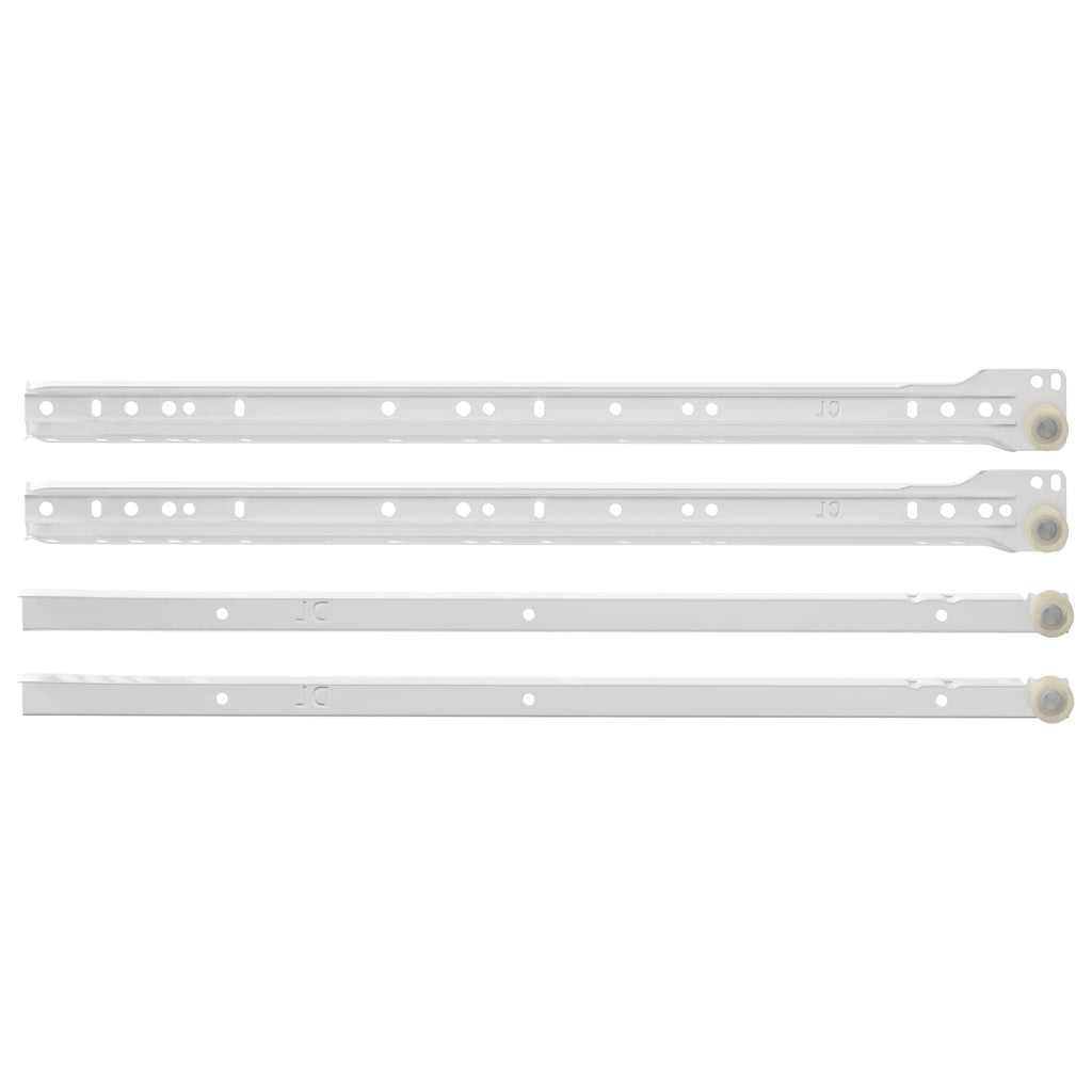 Vidaxl ladegeleider 12 pcs wit 450 mm staal