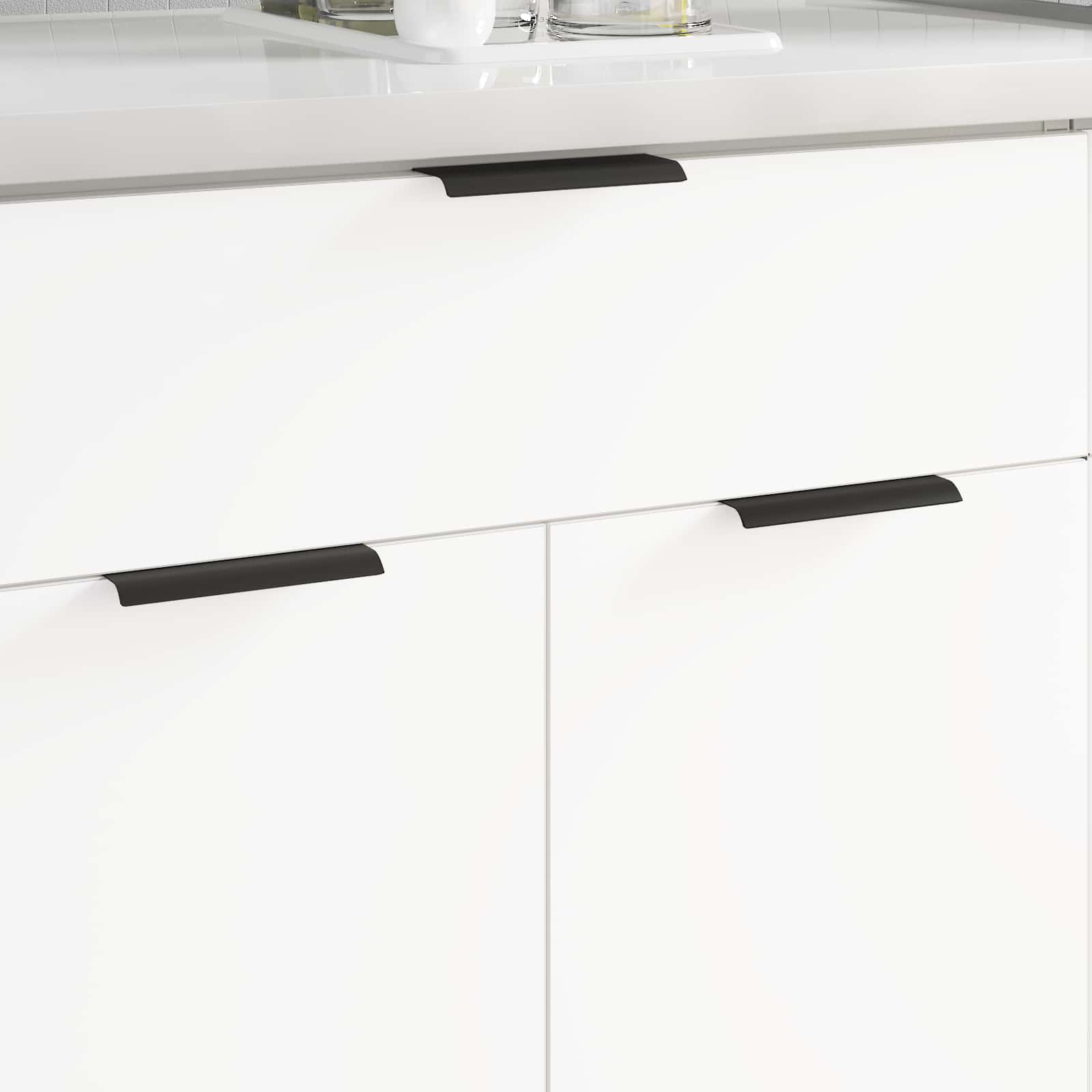 Vidaxl handvat 725 pcs zwart 120 x 39.6 x 17 mm aluminium