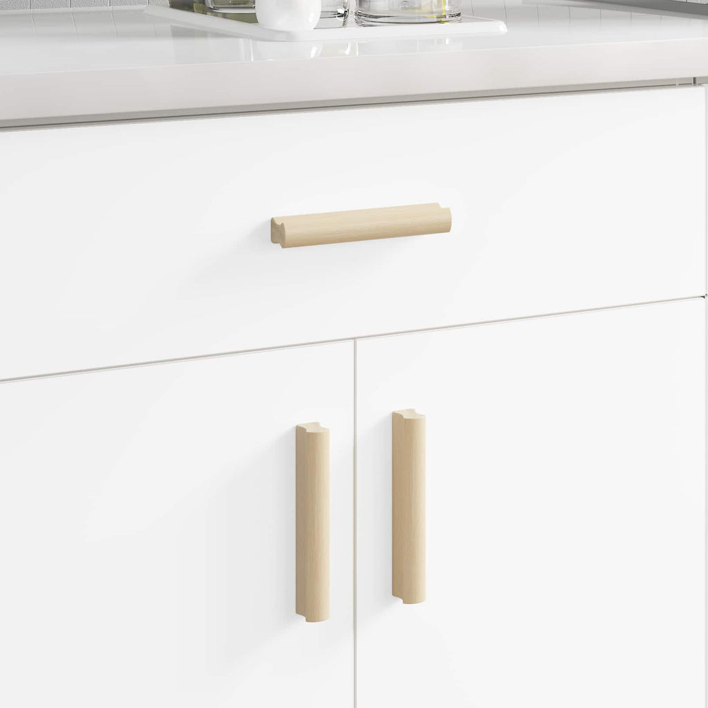 Vidaxl rechthoekige handgreep 12 pcs natuurlijke houtkleur