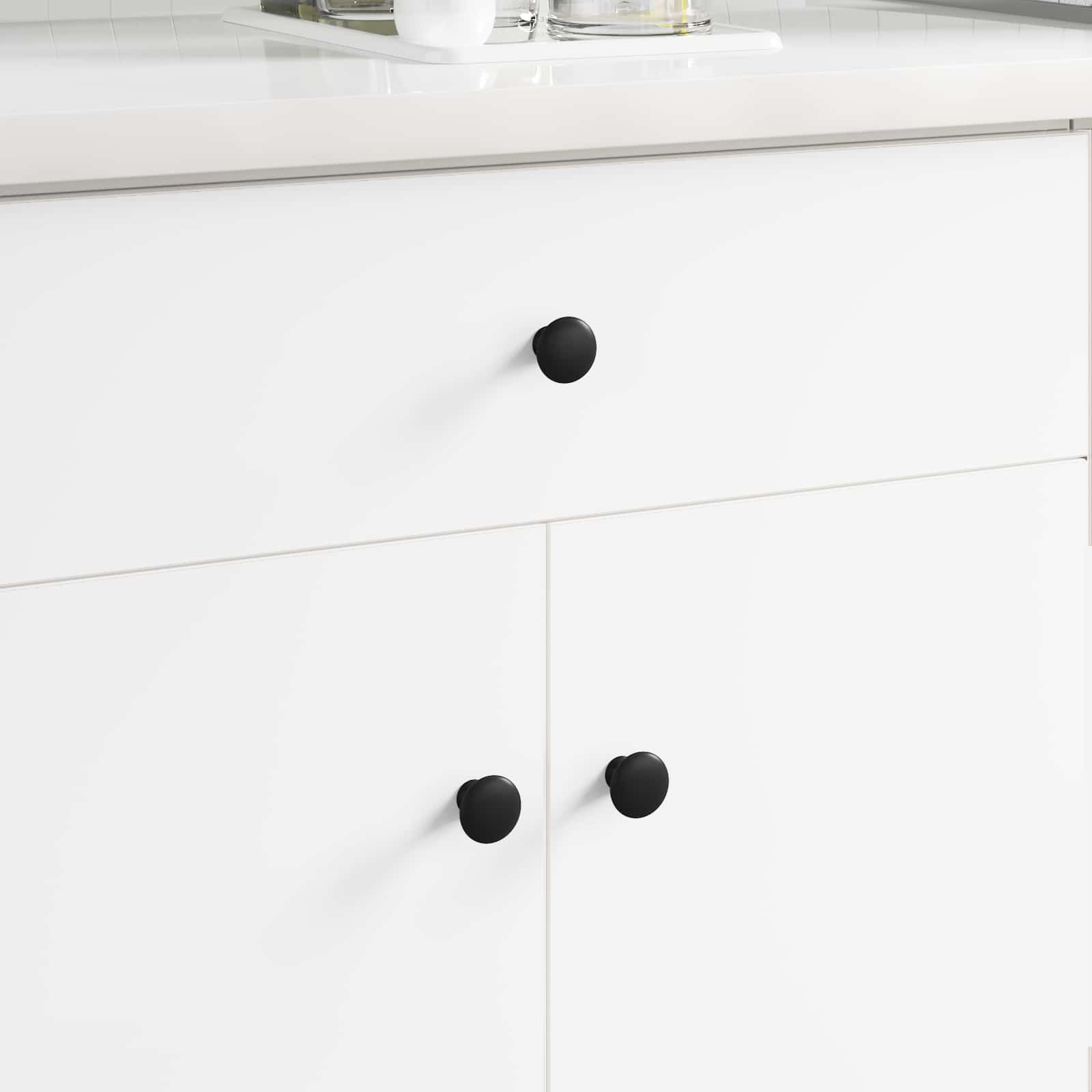 Vidaxl handvat 1461 pcs zwart ø30 mm aluminium