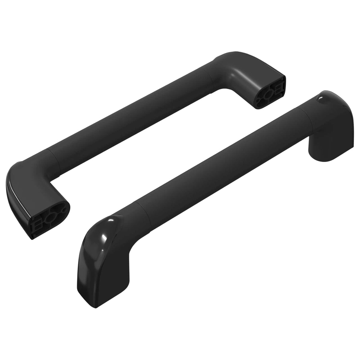 Vidaxl handvat effen 2 st zwart 380 x 34 x 85 mm aluminium en pp