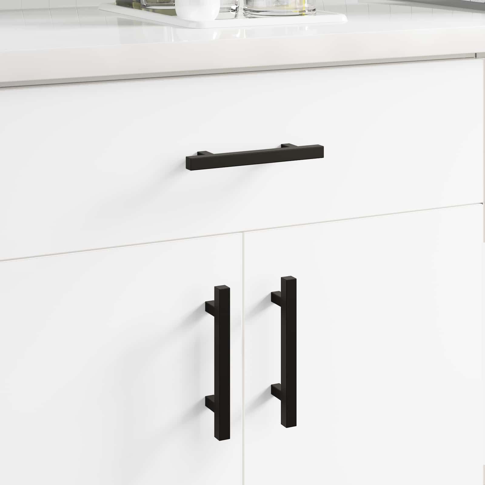 Vidaxl kasthandgreep 2 pcs zwart 150 x 12,3 x 35,2 mm roestvrij staal
