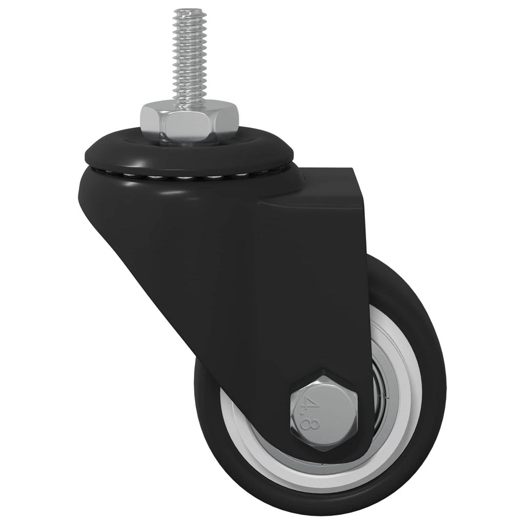 Vidaxl zwenkwiel 2 pcs zwart 40,4 x 40,4 x 19,7 mm ijs en nylon