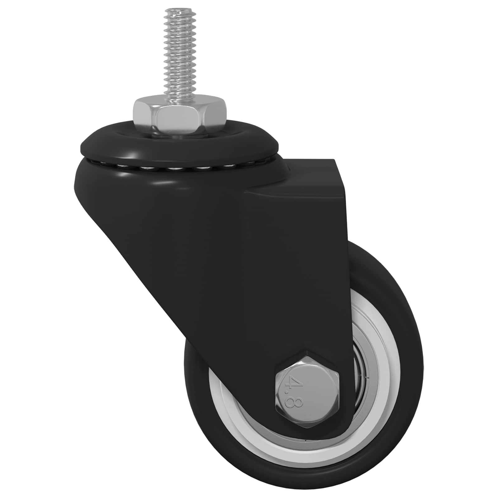 Vidaxl zwenkwiel 2 pcs zwart 40,4 x 40,4 x 19,7 mm ijs en nylon