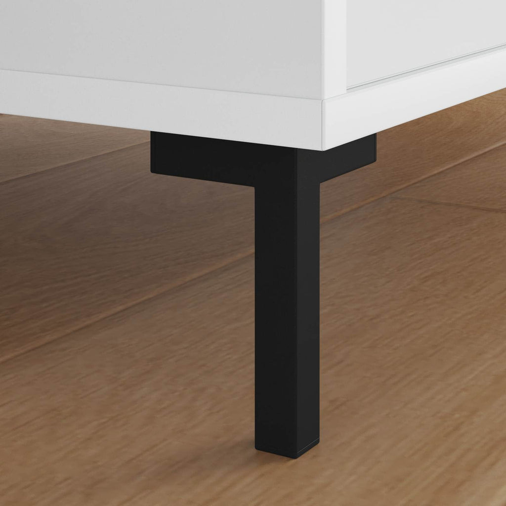 Vidaxl staande poten 2 pcs zwart 57 x 57 x 100 mm ijzer
