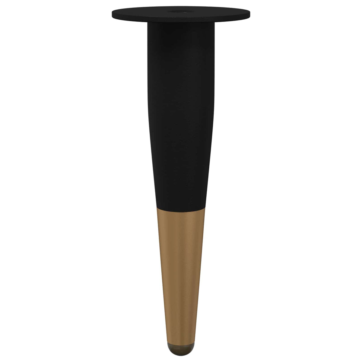 Vidaxl meubelpoten 2 st zwart en goud ø 40 x 98 mm ijzer