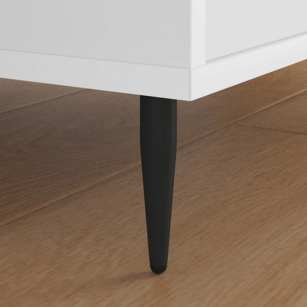 Vidaxl meubelpoten 2 st zwart ø 40 x 98 mm ijzer