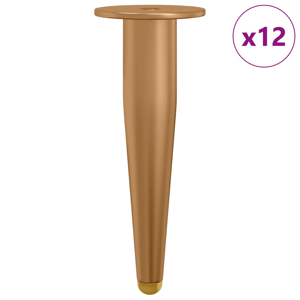 Vidaxl staande poten 12 pcs goud 98 x 40 mm ijzer