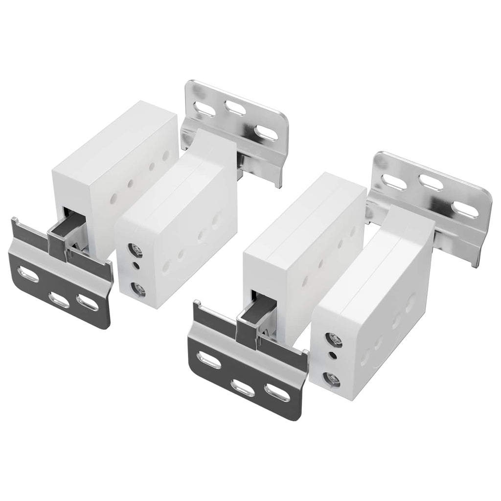 Vidaxl kast hangbeugel 2 pcs wit 70 x 48 x 19 mm ijzer en plastic