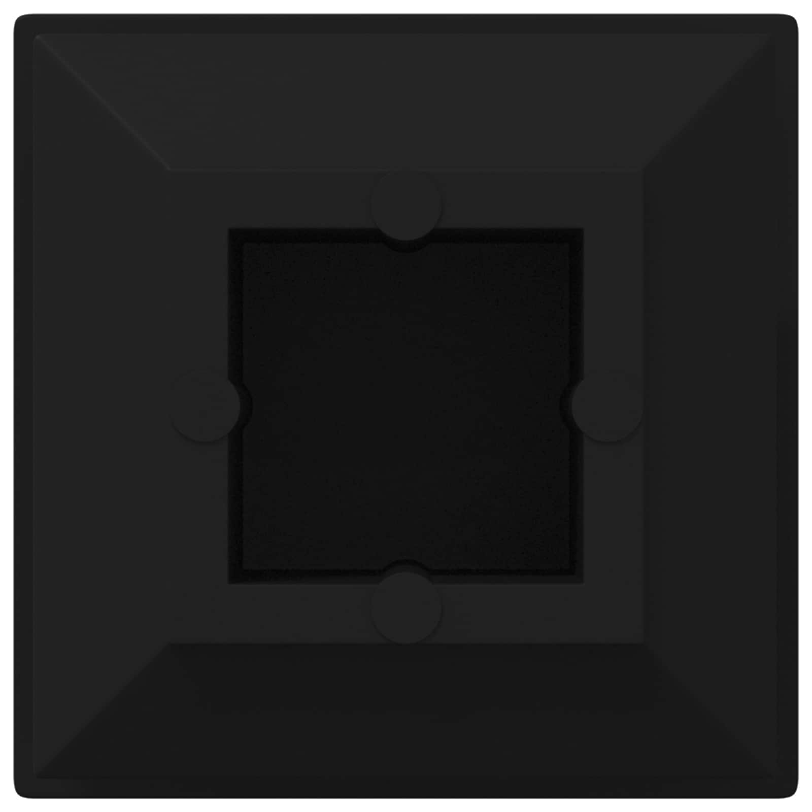 Vidaxl einddoppen 12 pcs zwart 15 x 15 x 15 mm pp