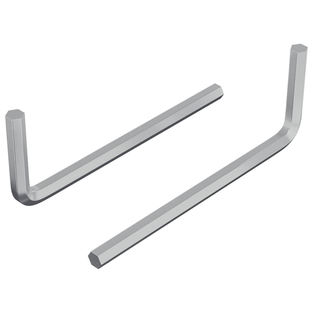 Vidaxl zeskantsleutel 2 pcs zilver 32 x 86 mm staal