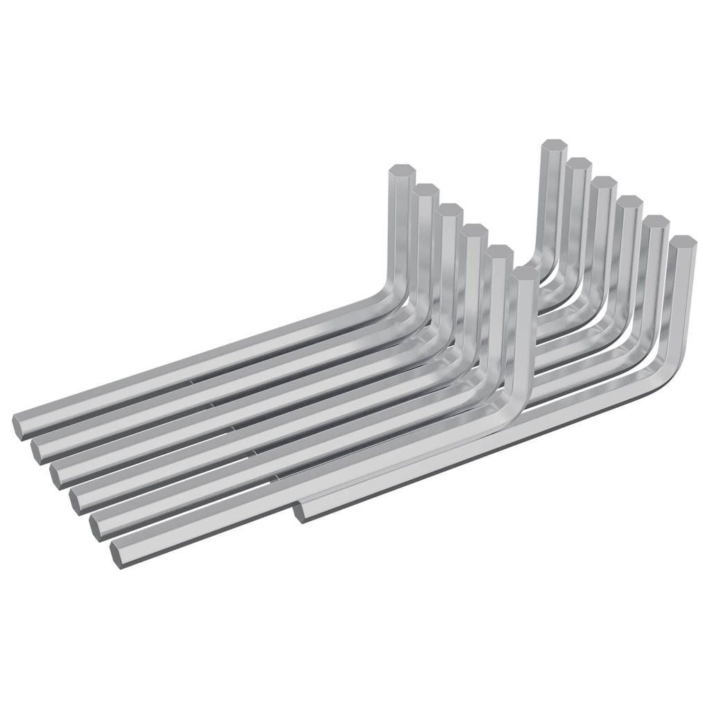 Vidaxl zeskantsleutel 2118 pcs zilver 32 x 86 mm staal