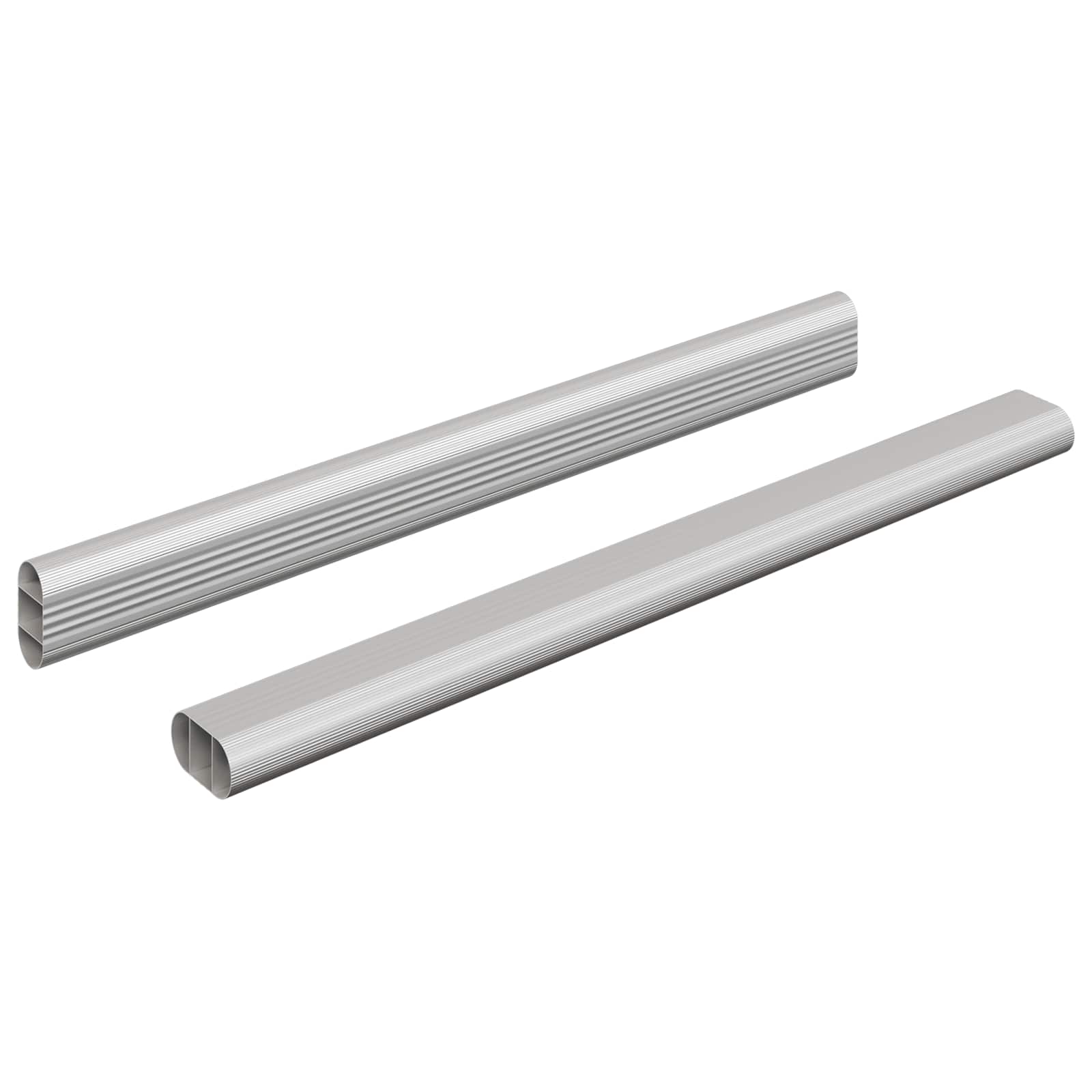 Vidaxl kaststaaf 2 pcs zilver 764 x 15 x 29 mm aluminium legering