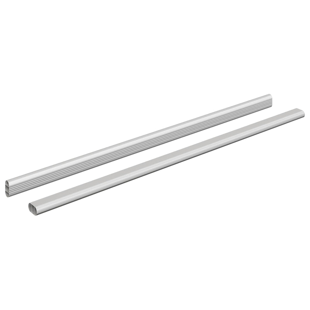 Vidaxl kaststaaf 2 pcs zilver 764 x 15 x 29 mm aluminium legering