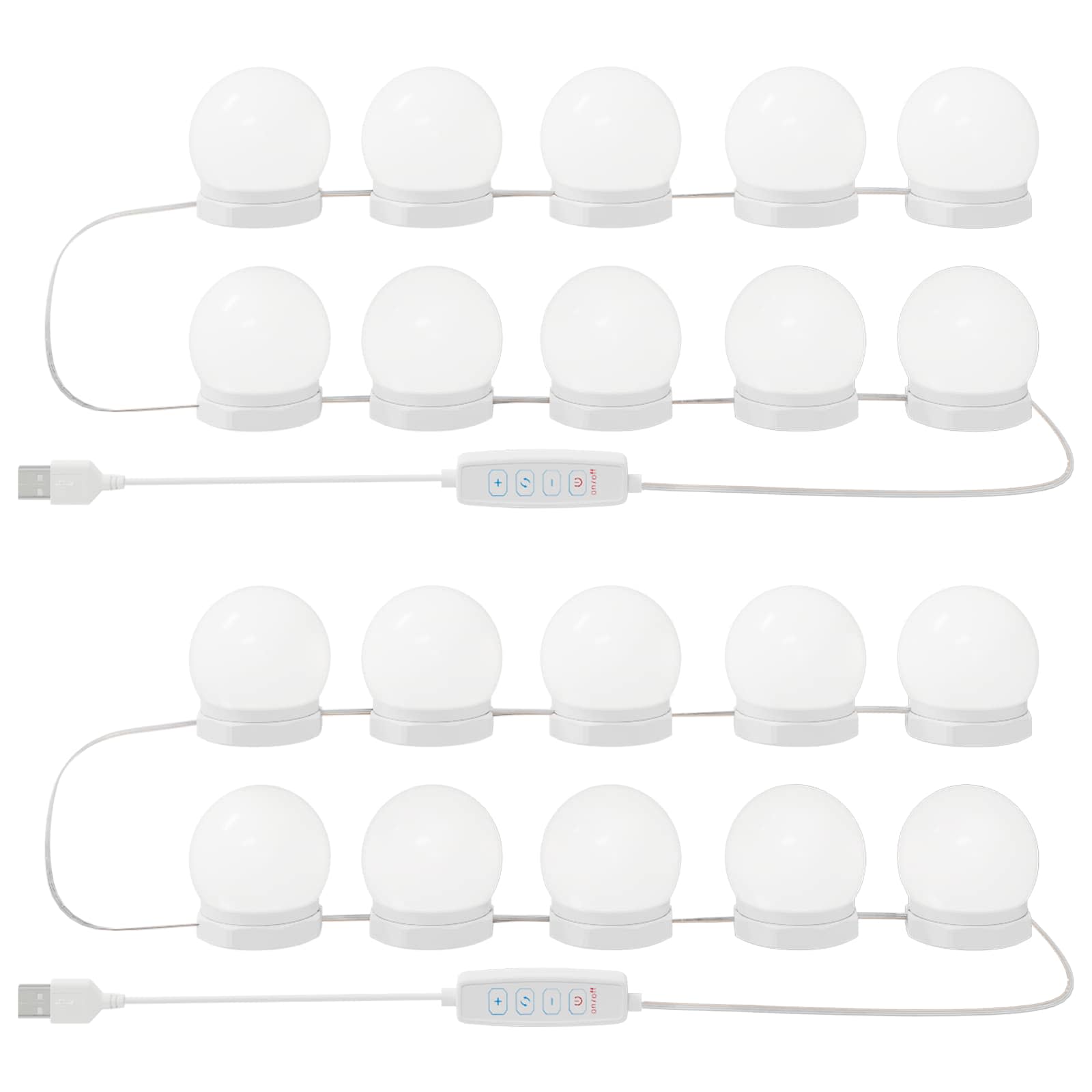 Vidaxl spiegel lichten 2 pcs wit 4.5 x 4.5 x 4.8 cm kunststof