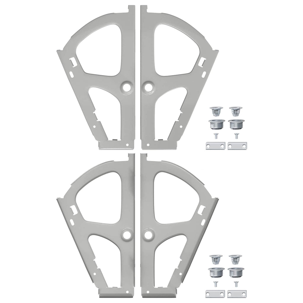 Vidaxl flip lade scharnier 2 pcs zilver 235 x 155 x 30 mm ijzer