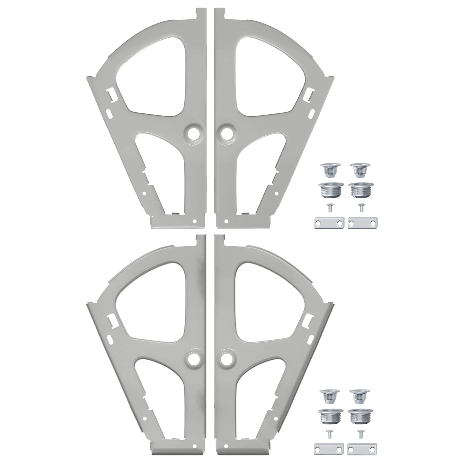 Vidaxl flip lade scharnier 2 pcs zilver 235 x 155 x 30 mm ijzer