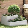 Vidaxl tuin bloempot zilver 80 x 80 x 50 cm roestvrij staal