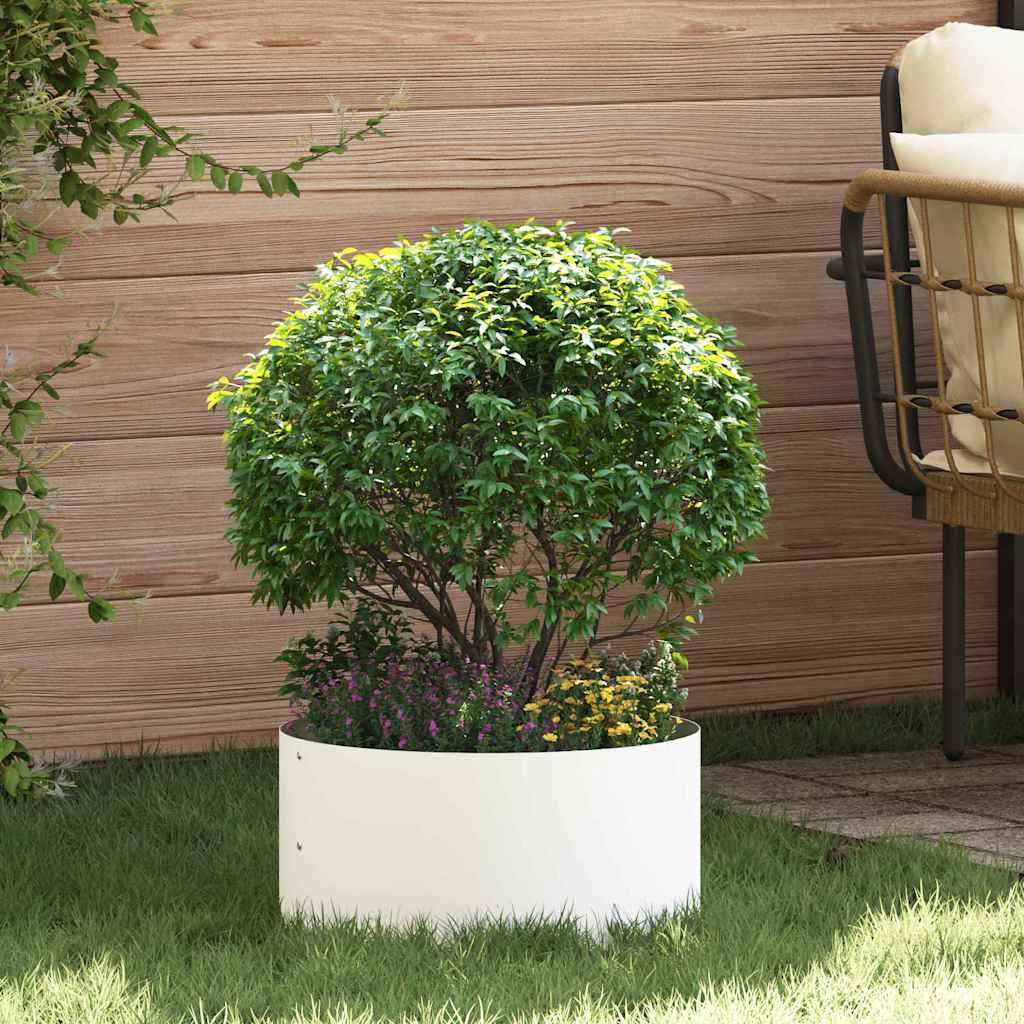 Vidaxl plantenring 5 pcs wit 40 x 40 x 20 cm koudgewalst staal