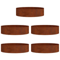Vidaxl plantenring 5 pcs bruin 80 x 80 x 20 cm cortenstaal