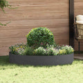 Vidaxl plantenring zwart 120 x 120 x 20 cm koudgewalst staal