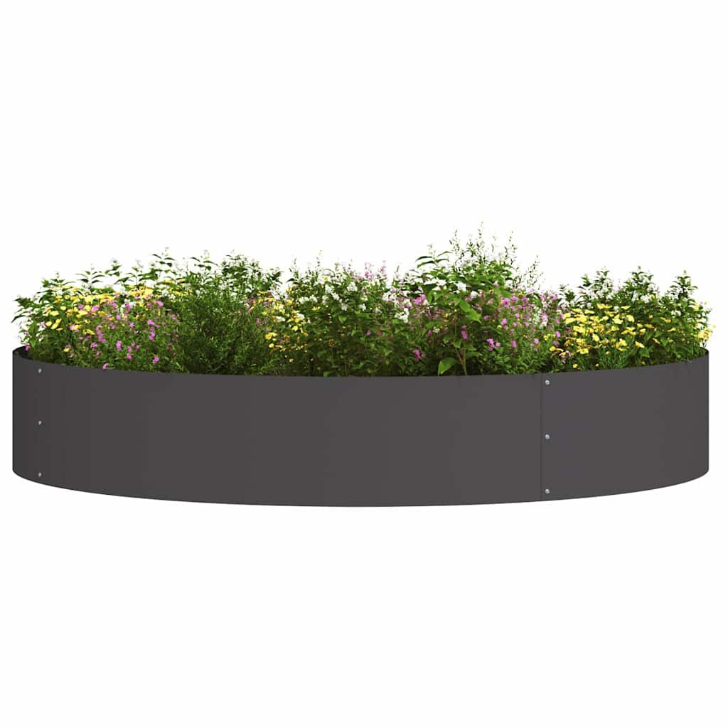 Vidaxl plantenring 5 pcs zwart 120 x 120 x 20 cm koudgewalst staal