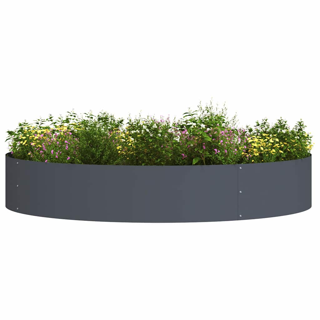 Vidaxl plantenring 5 pcs antraciet 120 x 120 x 20 cm koudgewalst staal