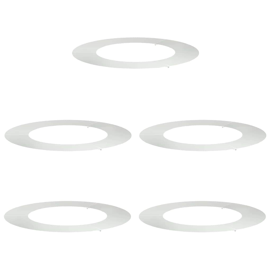 Vidaxl geschikt voor platte boomringen 5 pcs zilver ø50 80 cm