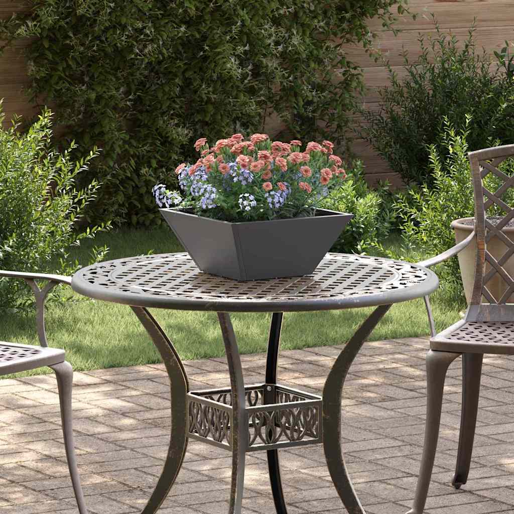 Vidaxl tuin bloempot 5 pcs zwart 35 x 35 x 15 cm koudgewalst staal