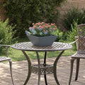 Vidaxl tuin bloempot 5 pcs antraciet 35 x 35 x 15 cm koudgewalst staal