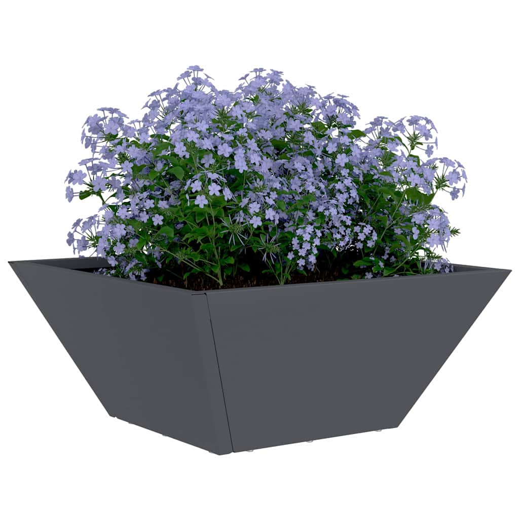 Vidaxl tuin bloempot 5 pcs antraciet 35 x 35 x 15 cm koudgewalst staal