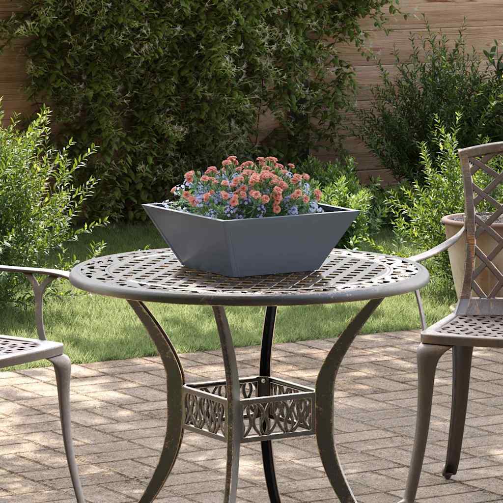 Vidaxl tuin bloempot antraciet 40 x 40 x 15 cm koudgewalst staal