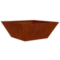 Vidaxl tuin bloempot roestig 40 x 40 x 15 cm cortenstaal