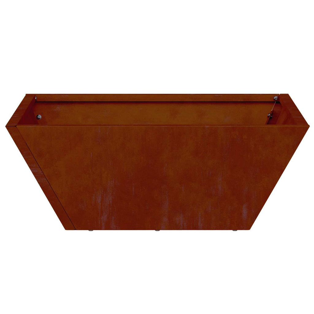 Vidaxl tuin bloempot roestig 40 x 40 x 15 cm cortenstaal