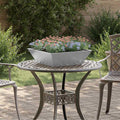 Vidaxl tuin bloempot zilver 50 x 50 x 15 cm gegalvaniseerd staal