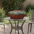 Vidaxl plantenbak 5 st roestkleurig 50 x 50 x 15 cm weervast staal