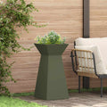 Vidaxl pilaar plantenbak olijfgroen 35 x 35 x 73 cm